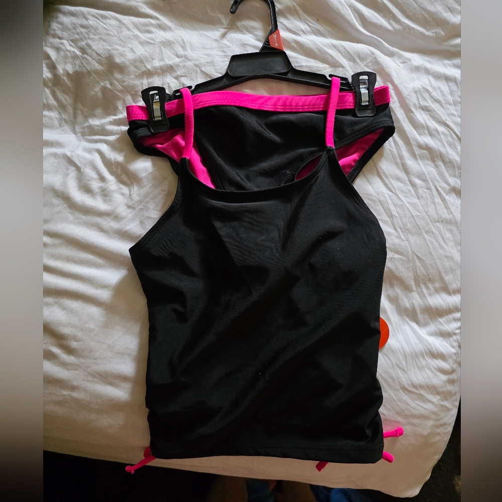 Black and Pink Tank Top